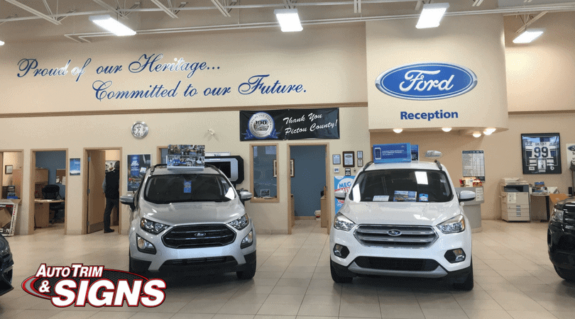 Ford wall graphics and lettering 