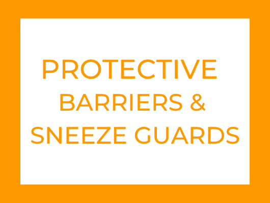 Protective barriers and sneeze guards tab for the website