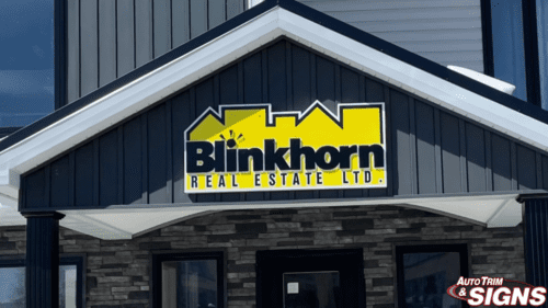 Blinkhorn building sign