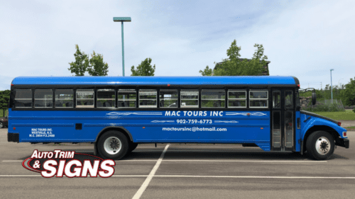 Bus lettering and graphics
