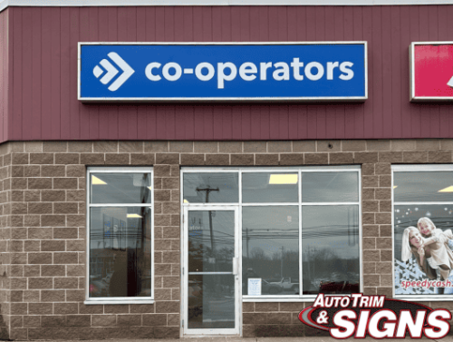 Exterior sign on building Co-operators