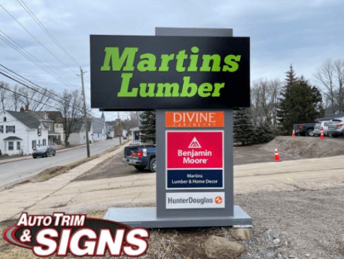 Martins Lumber Road sign 
