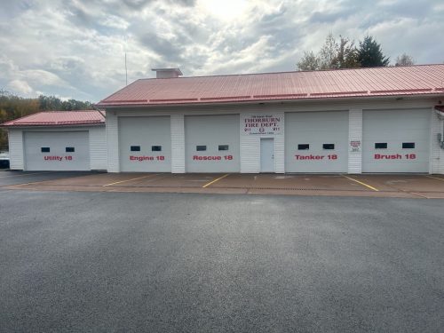 lettering and branding for local fire department, show on building
