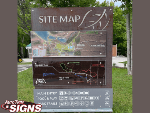 Trenton Park Site Map sign