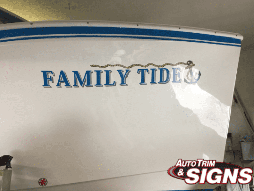 boat lettering and decal