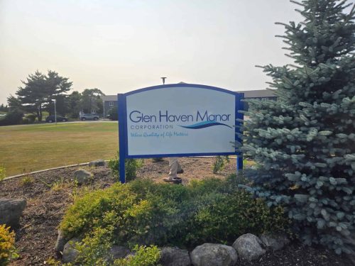 Outdoor sign for Glen Haven Manor installed by Auto Trim  Signs